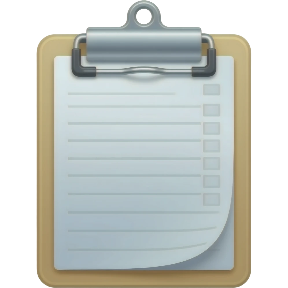 plastic clipboard emoji