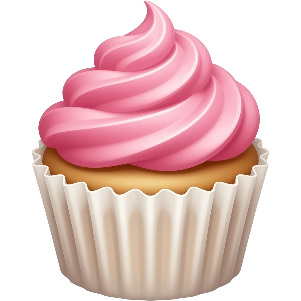 Cupcake with pink icing emoji