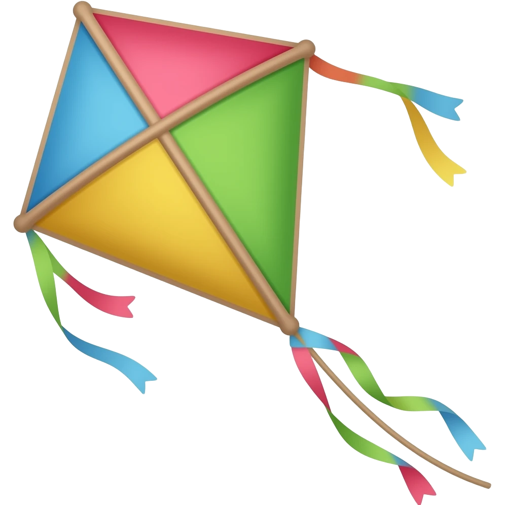 Cartoon kite emoji