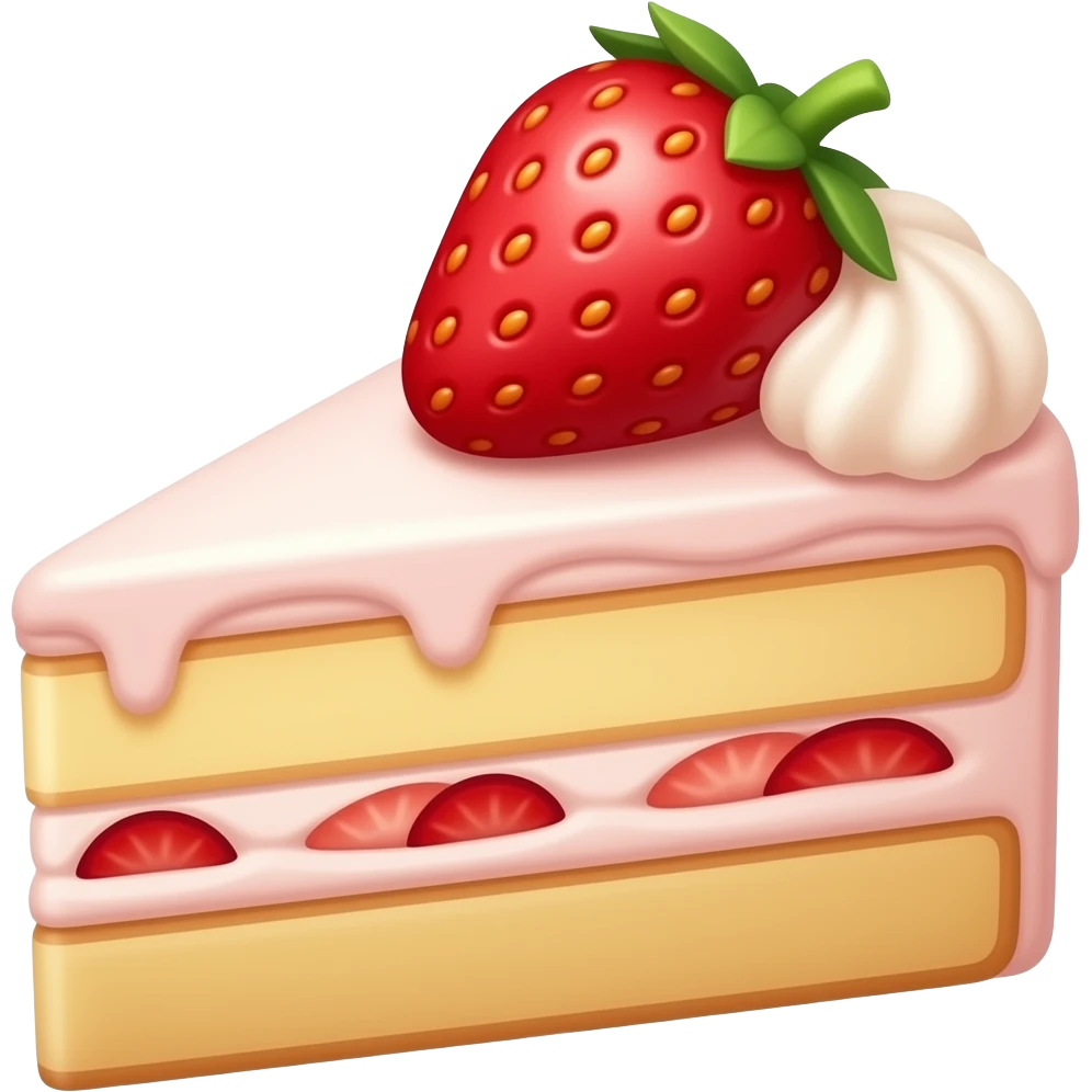 Çilekli Pink pasta emoji