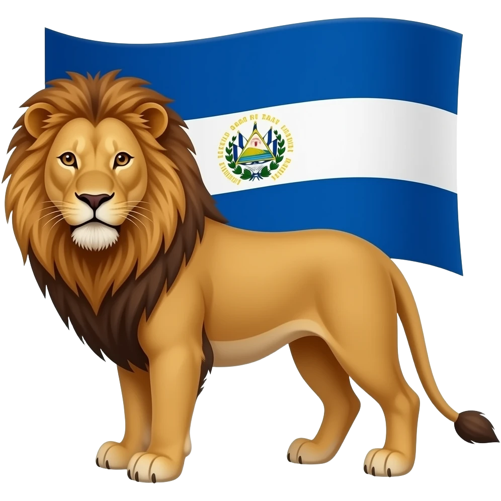 LEON con bandera El salvador emoji