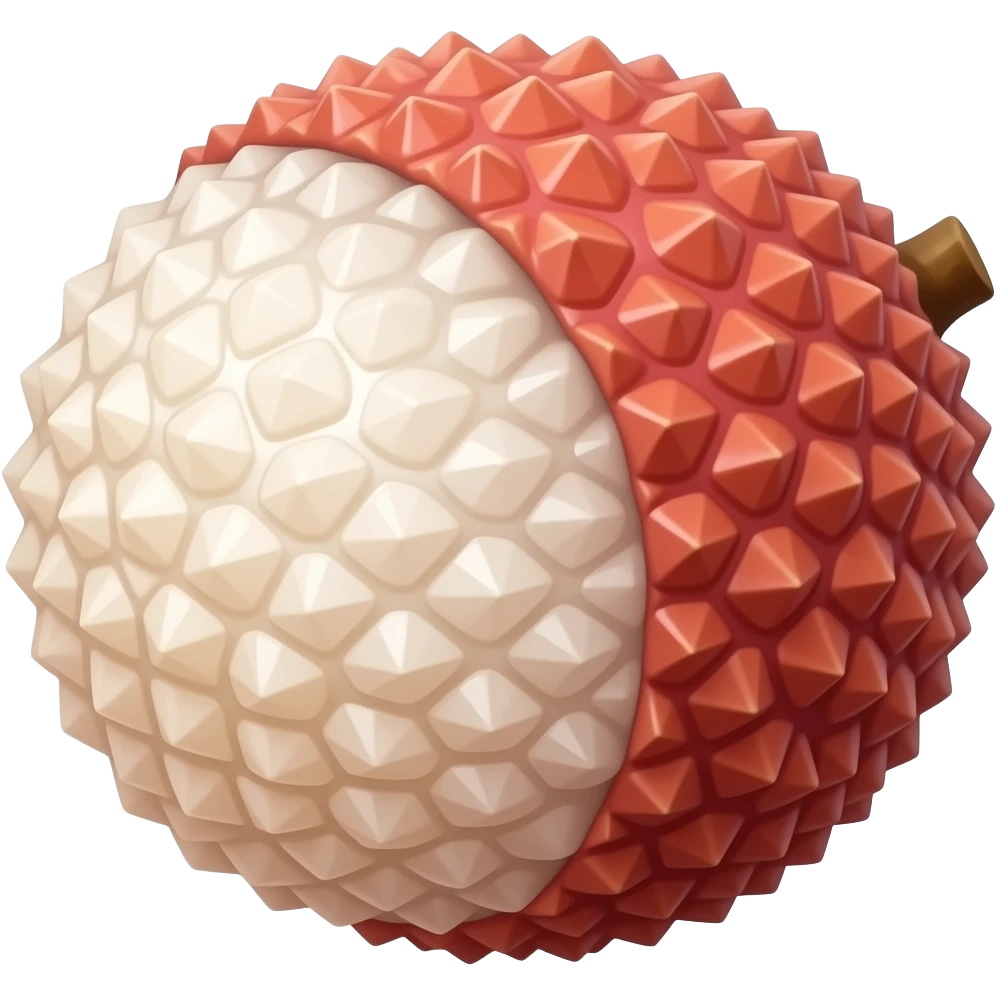 Lychee in penis shape emoji