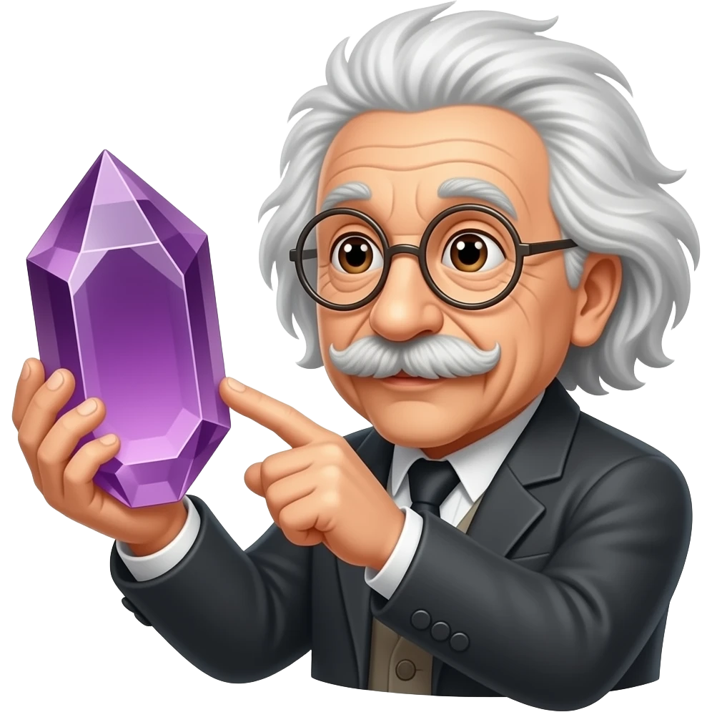 Einstein finding Amethyst emoji