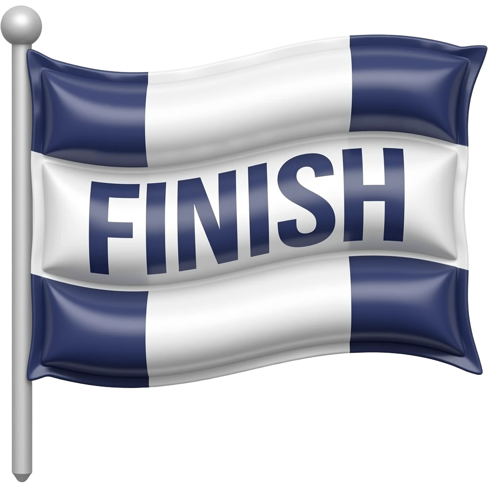 inflatable finish flag emoji