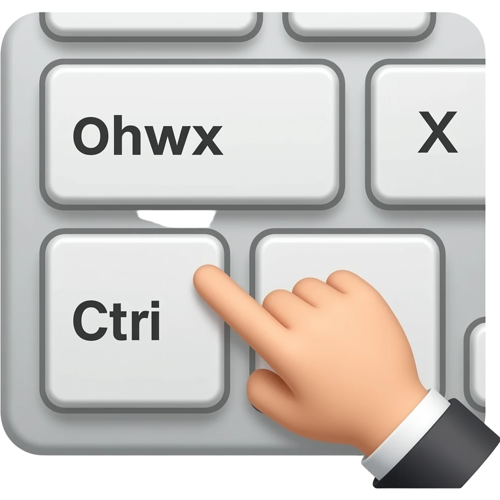 "ctrl" and "v" keys from keyboard together emoji