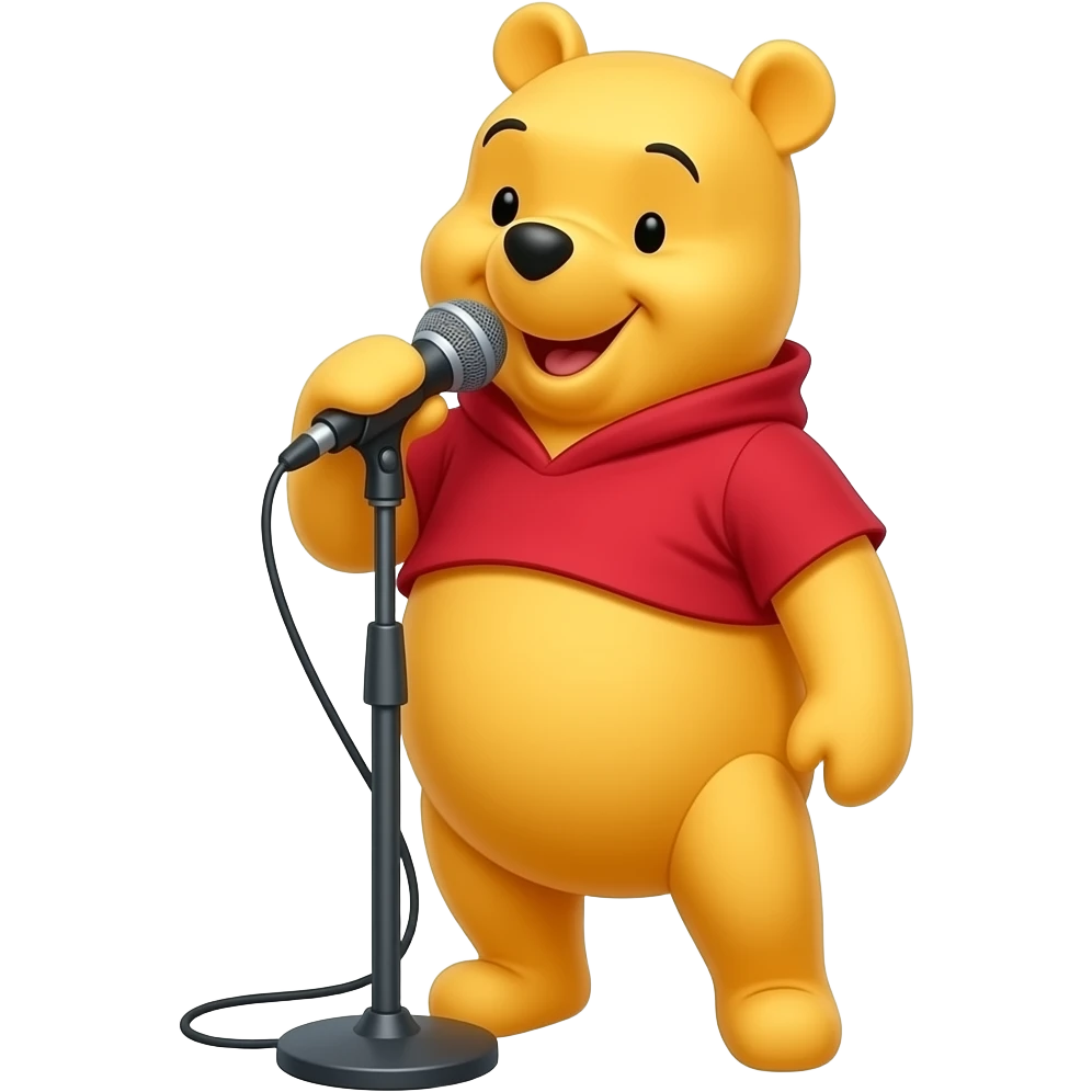 haz a winnie de pooh cantando emoji