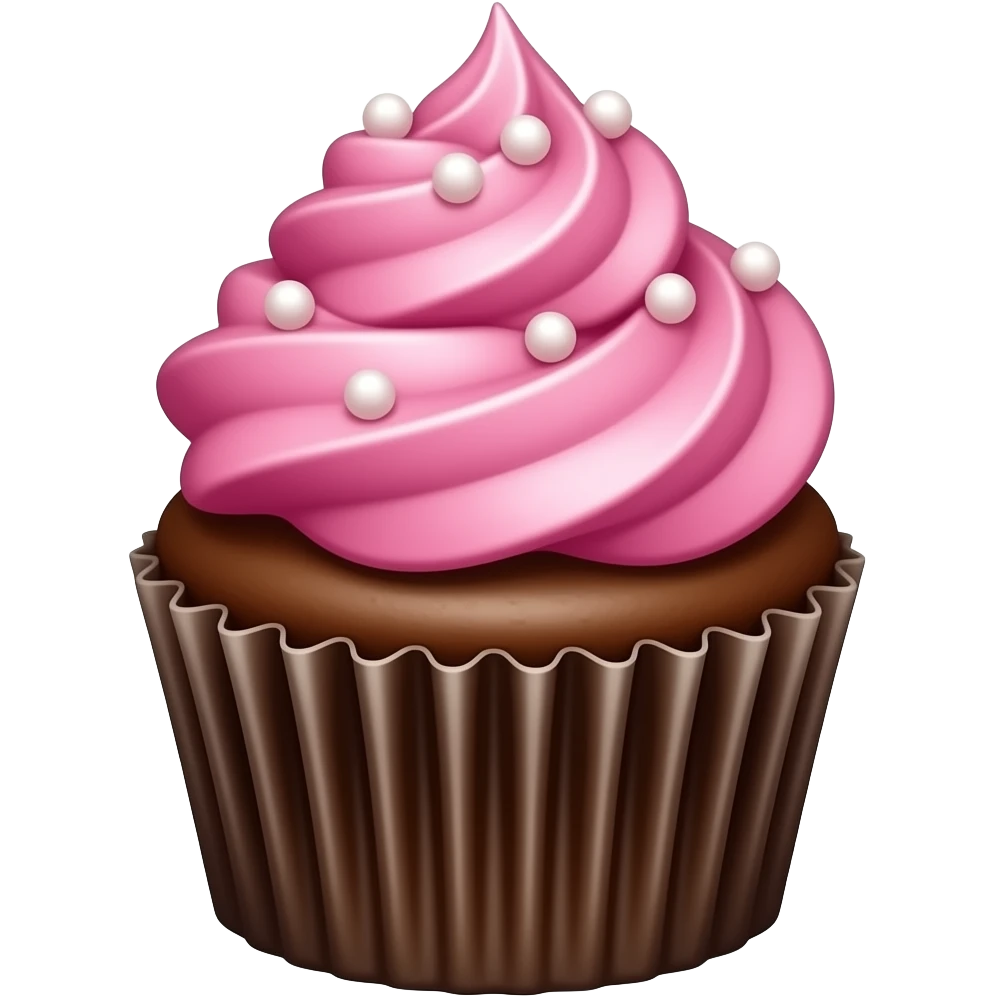 Cupcake with pink icing emoji