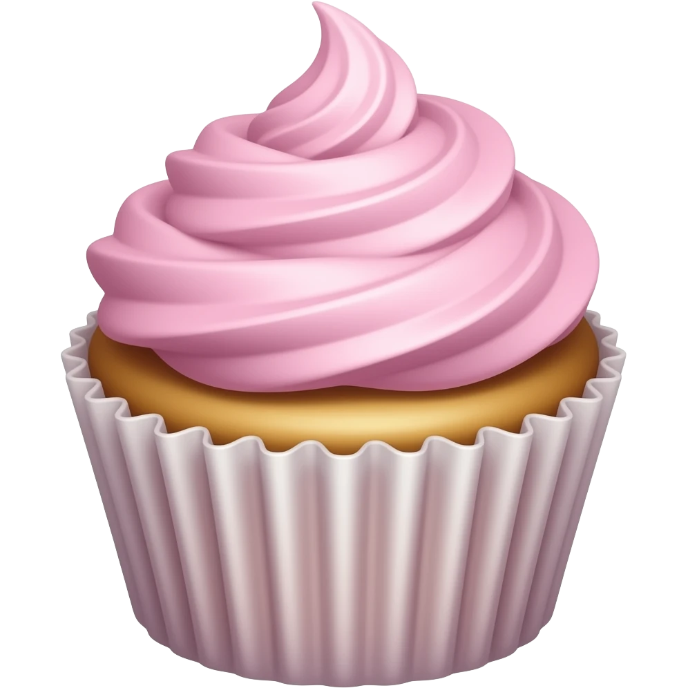 Cupcake with pink icing emoji