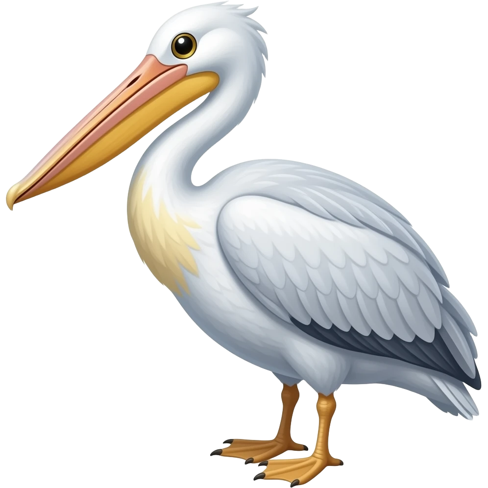 Pelican cu cioara gâscă și barza emoji