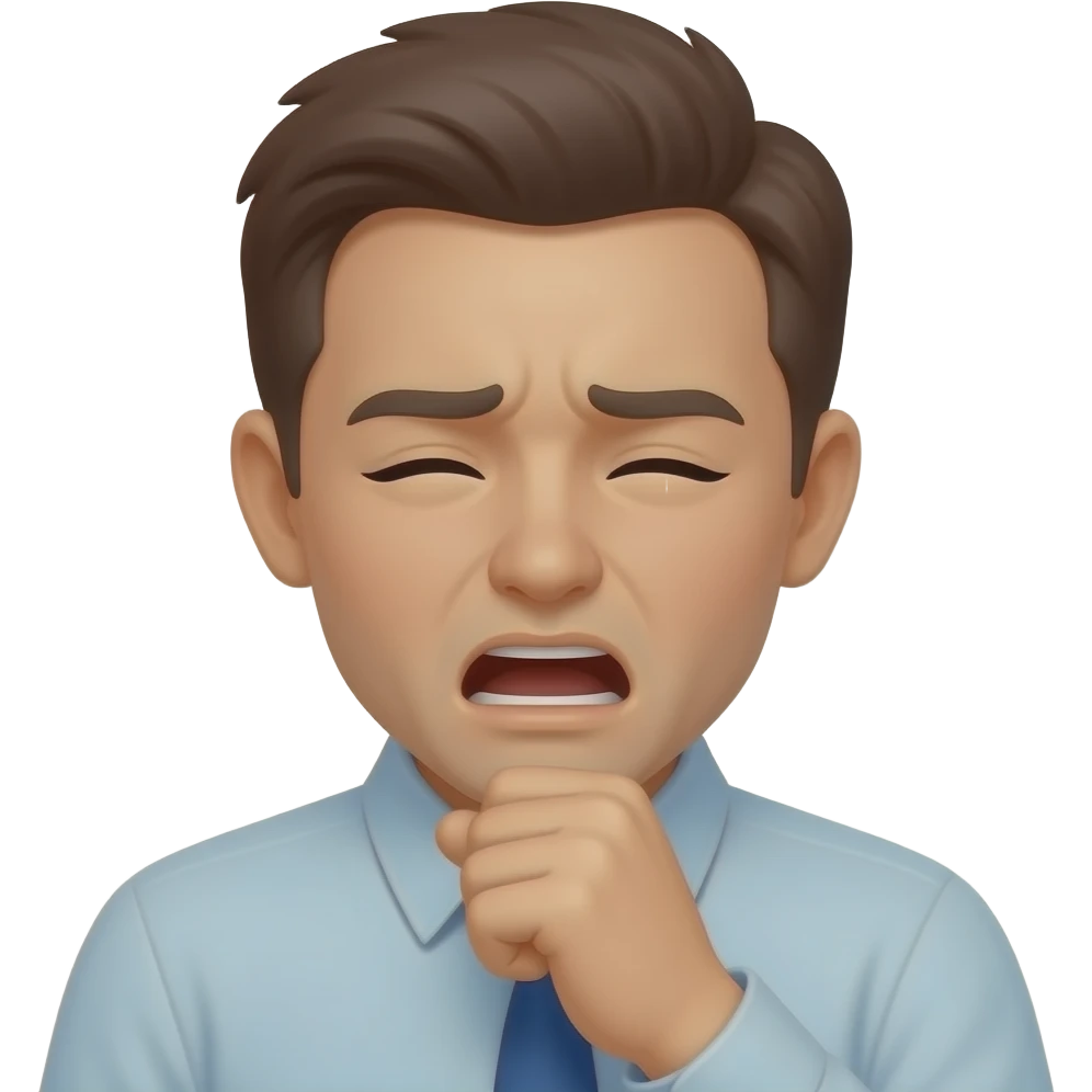 coughing a lot emoji