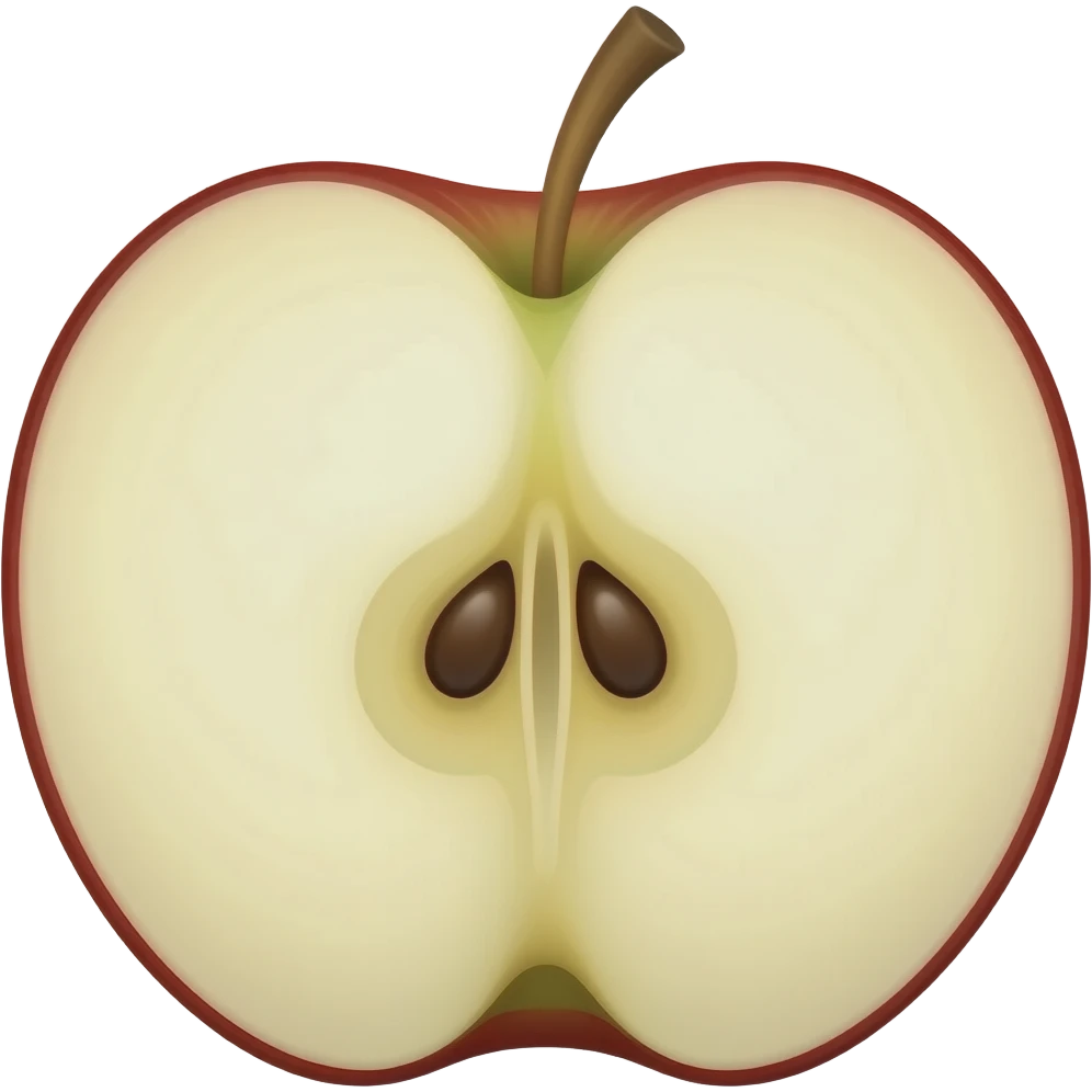 Half Apple emoji