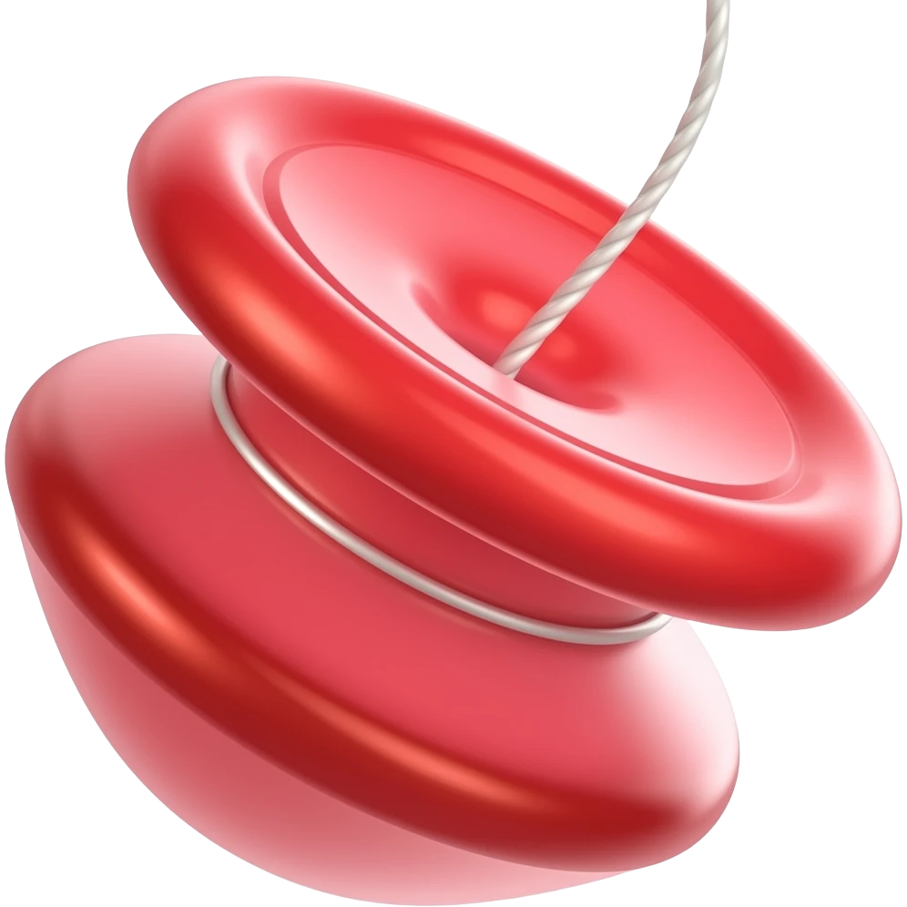 red yo yo with string emoji