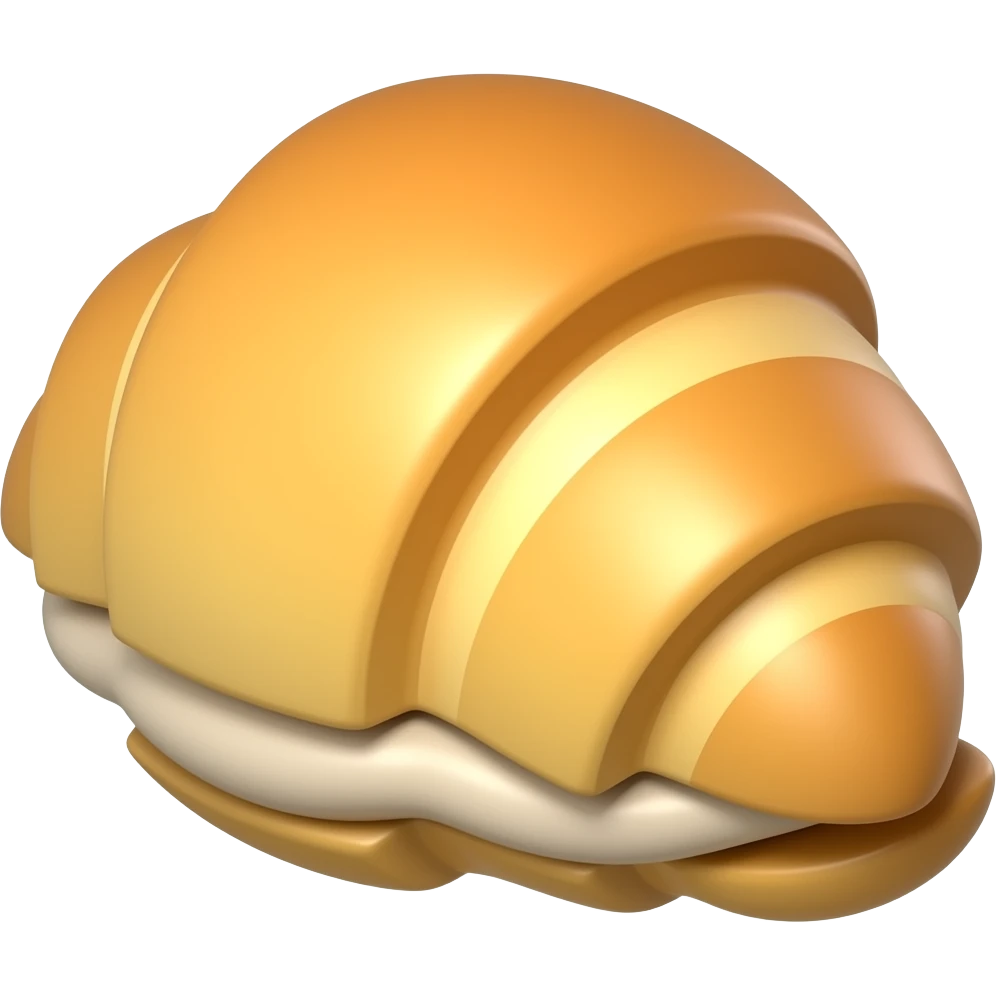 croissant relleno en 3D emoji