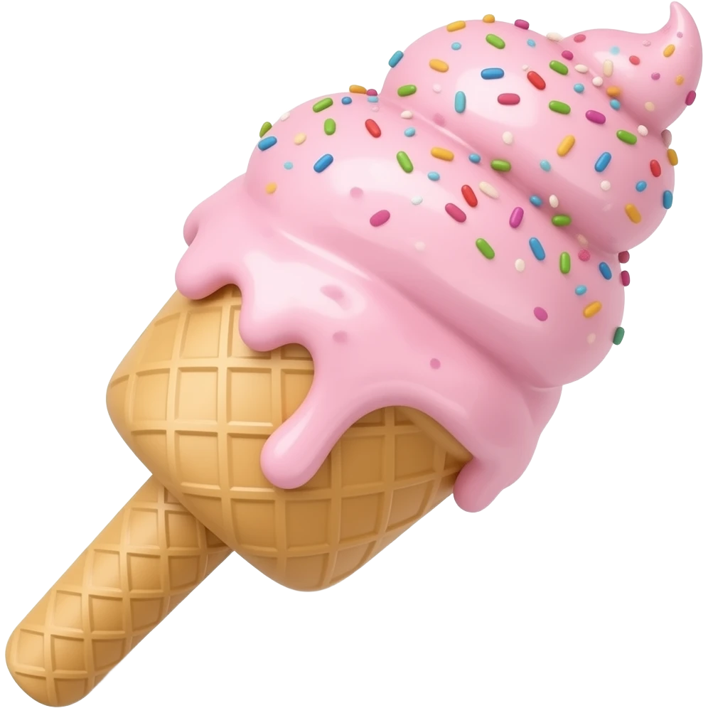 Pink ice cream emoji