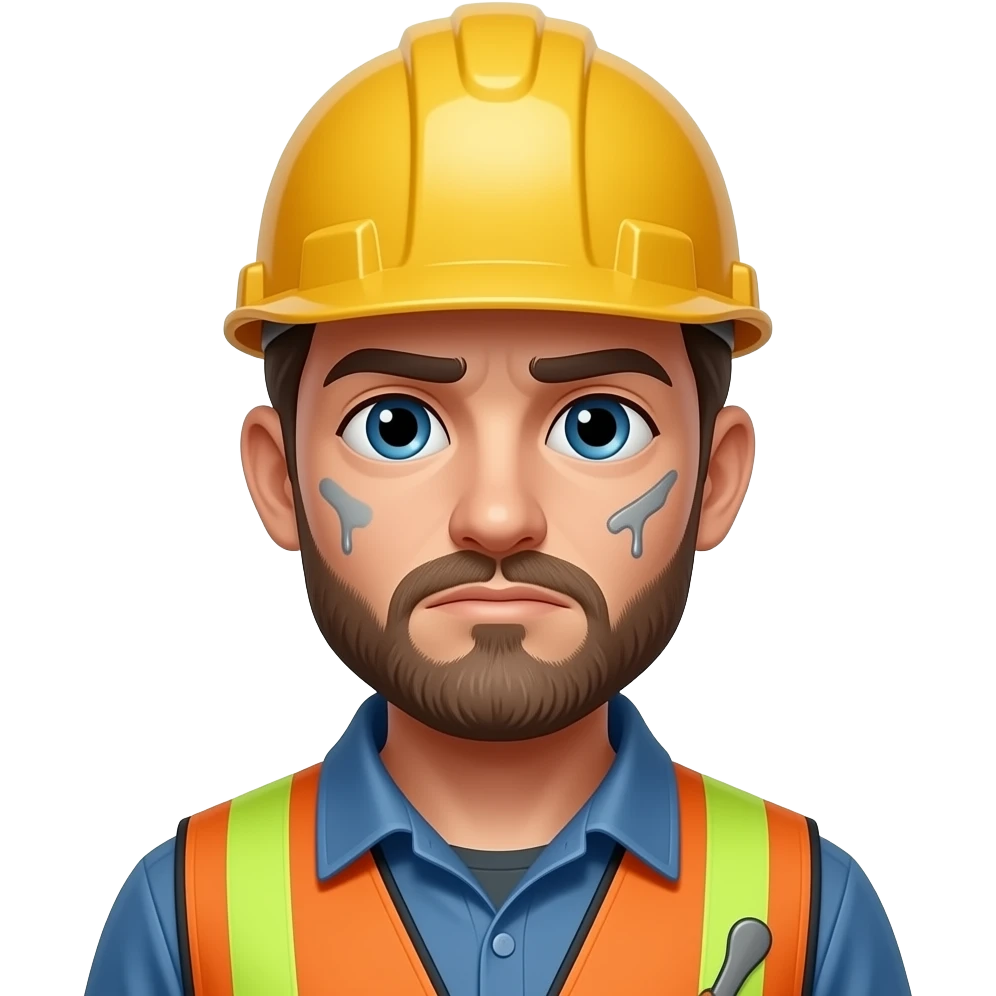 wasted construction worker emoji
