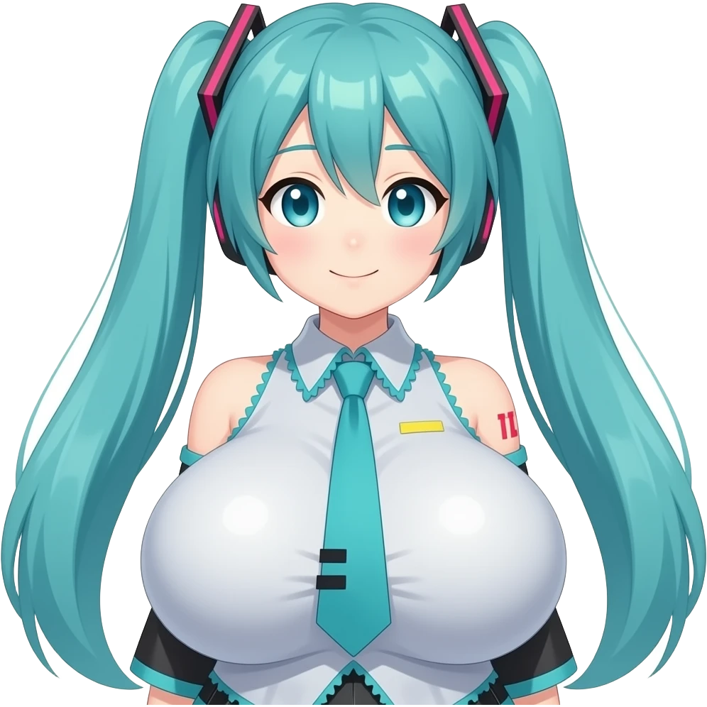 Naked Miku giant boobies emoji