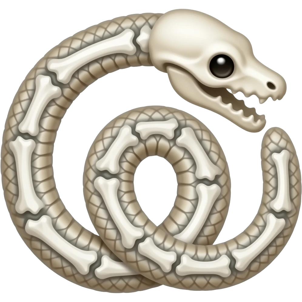 Huesos de un ouroboros emoji