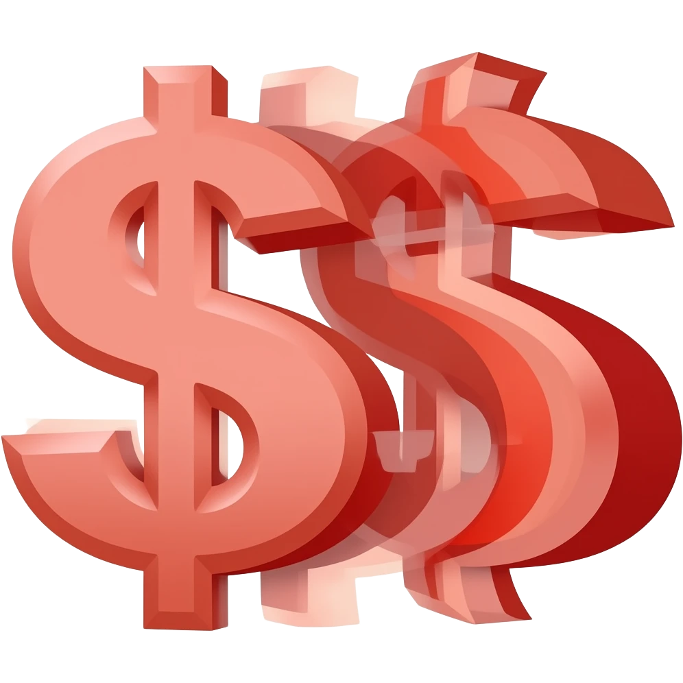 red dollars emoji