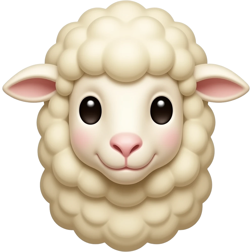 bust shot of a cute sheep emoji