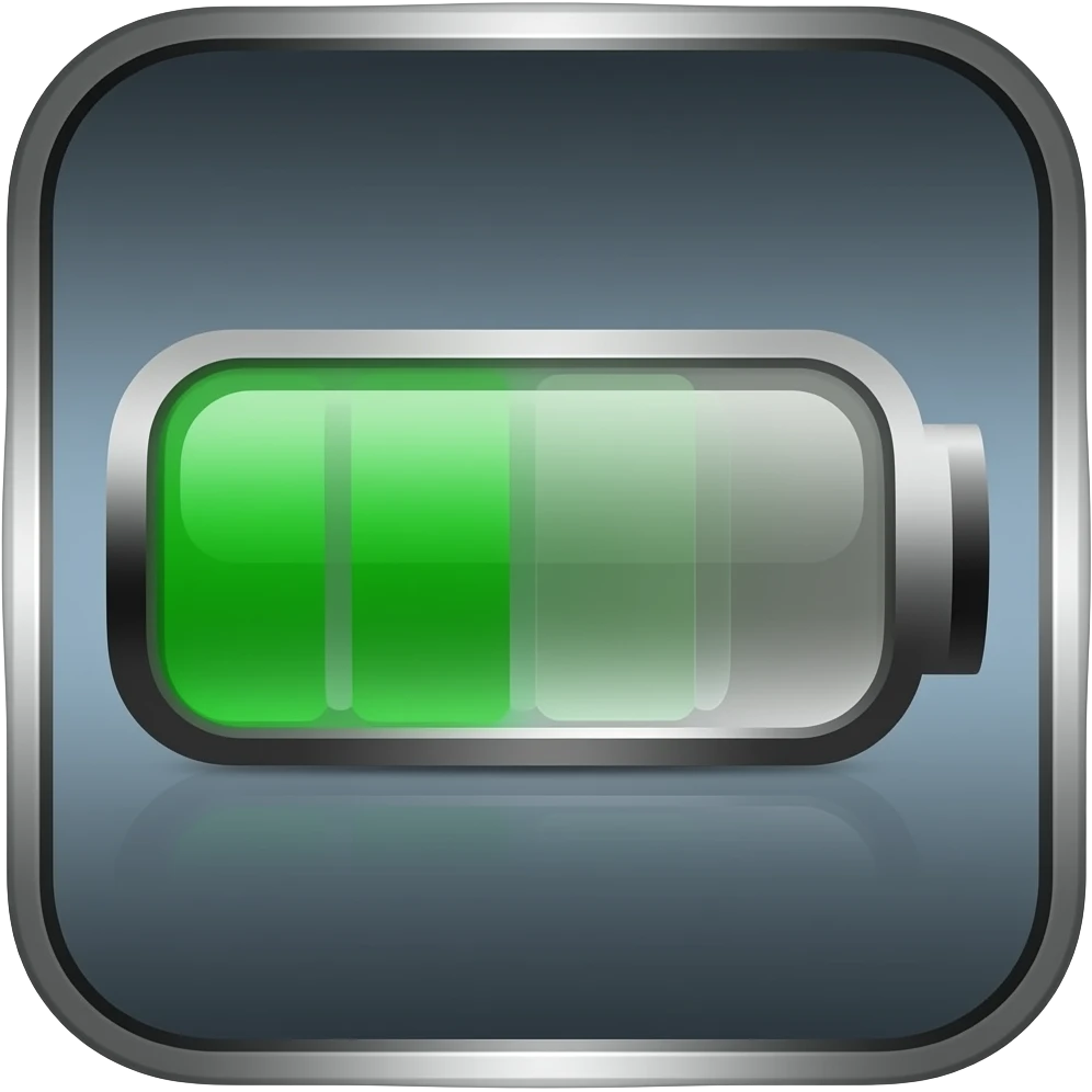 Low battery iphone style emoji