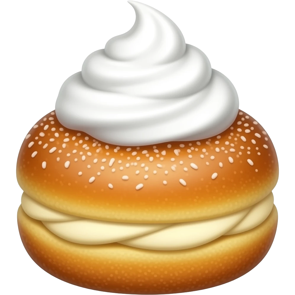 Beignet à la pomme et chantilly emoji