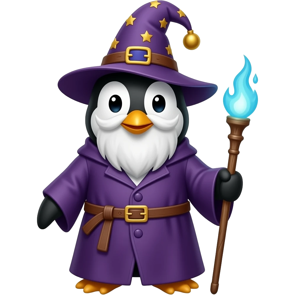 Penguin Wizard emoji