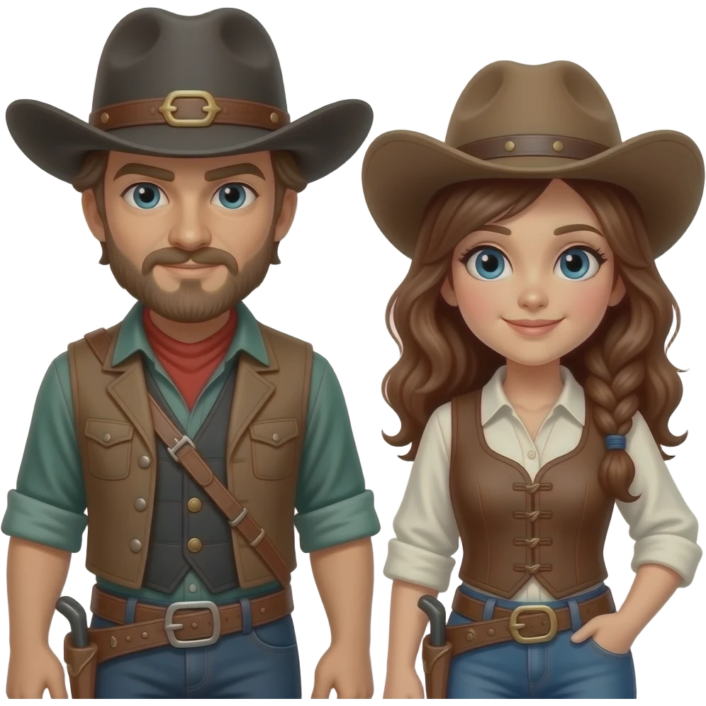 arthur morgan e abgail vestidos como no velho oeste red dead redemption 2 emoji