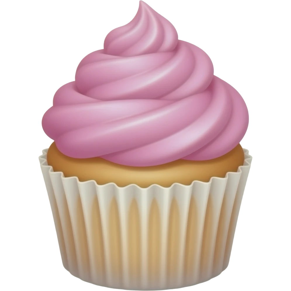 Cupcake with pink icing emoji
