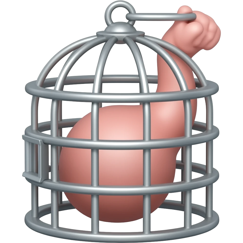 Caged penis emoji