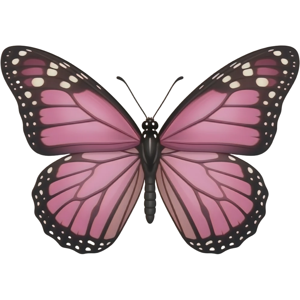 Pink butterfly emoji