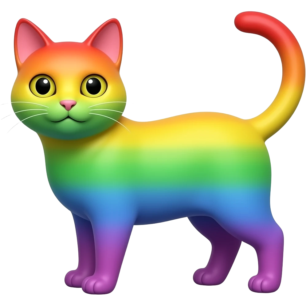 Gato arcoiris emoji