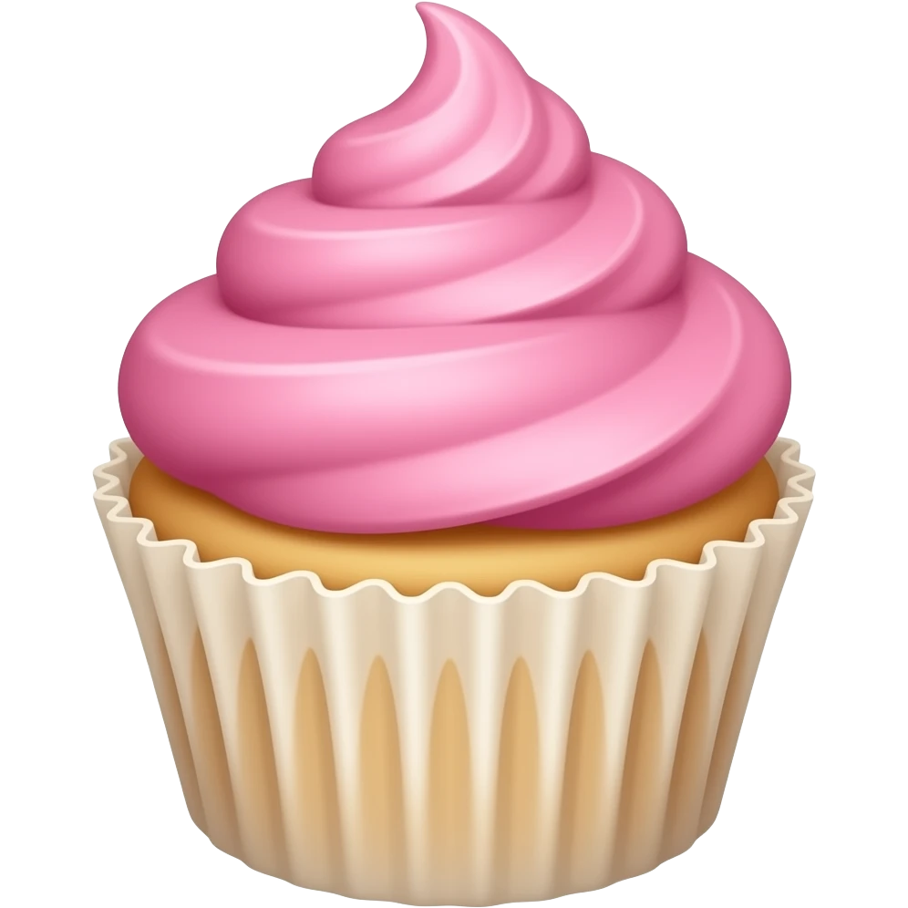 Cupcake with pink icing emoji