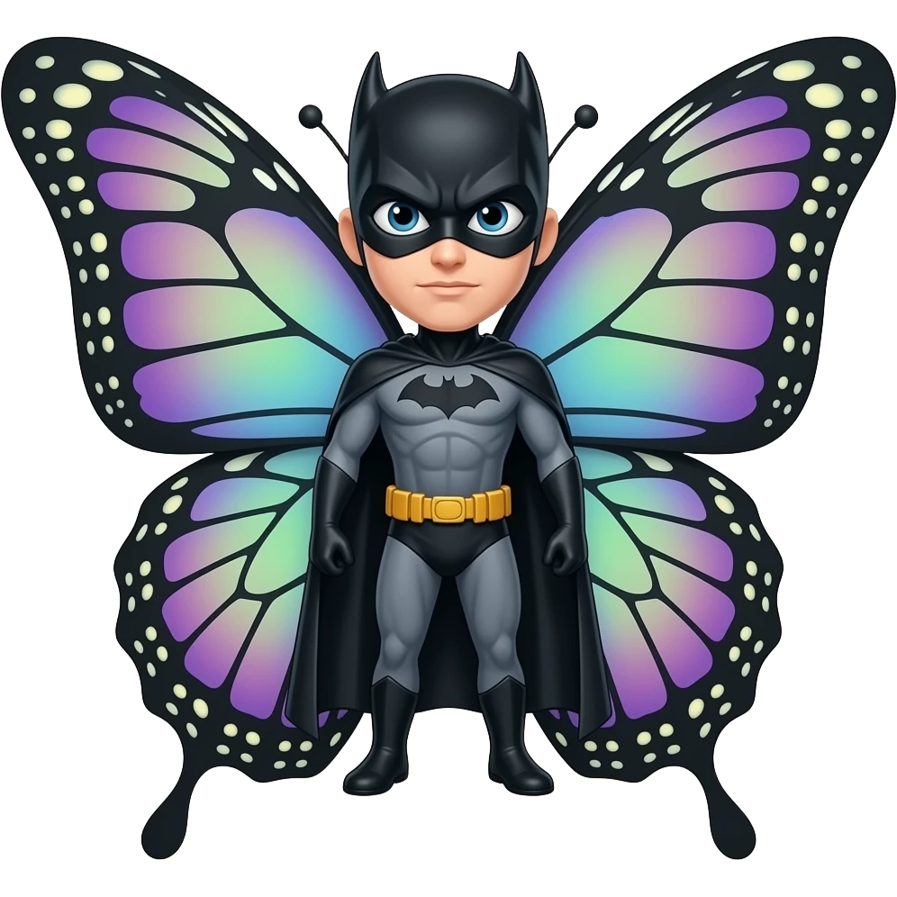 Um super vilão com traje de borboleta emoji