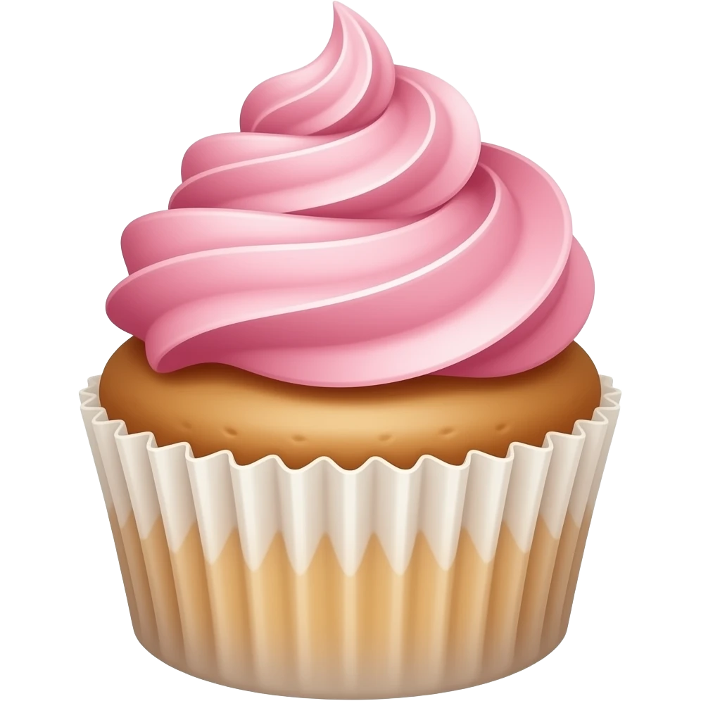 Cupcake with pink icing emoji