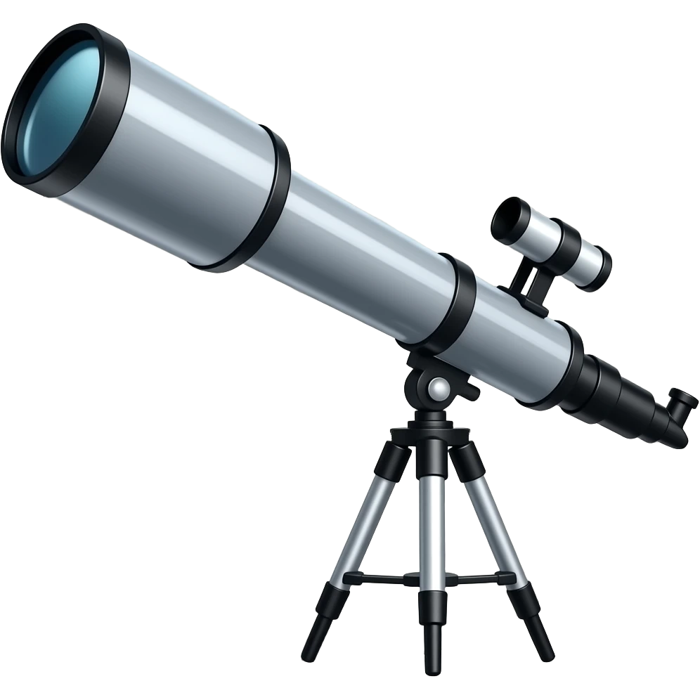 Telescope looking at the Europa moon emoji