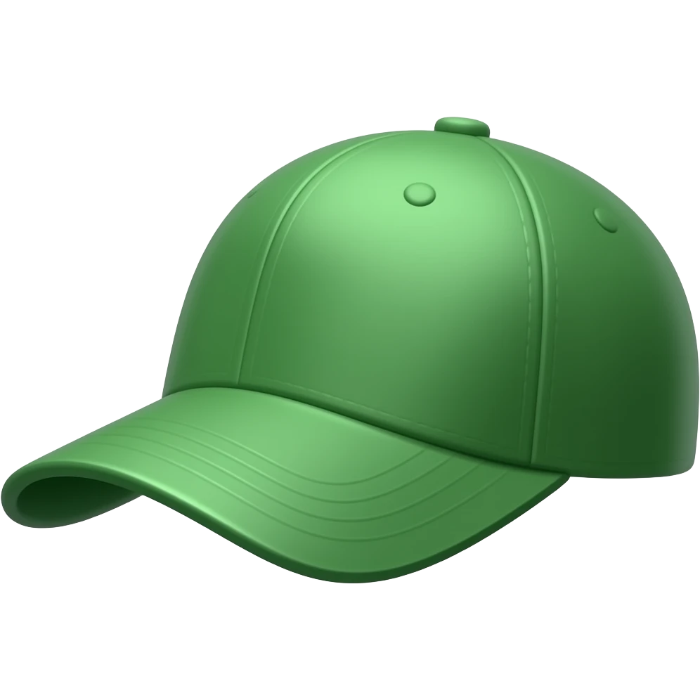 green cap facing left emoji