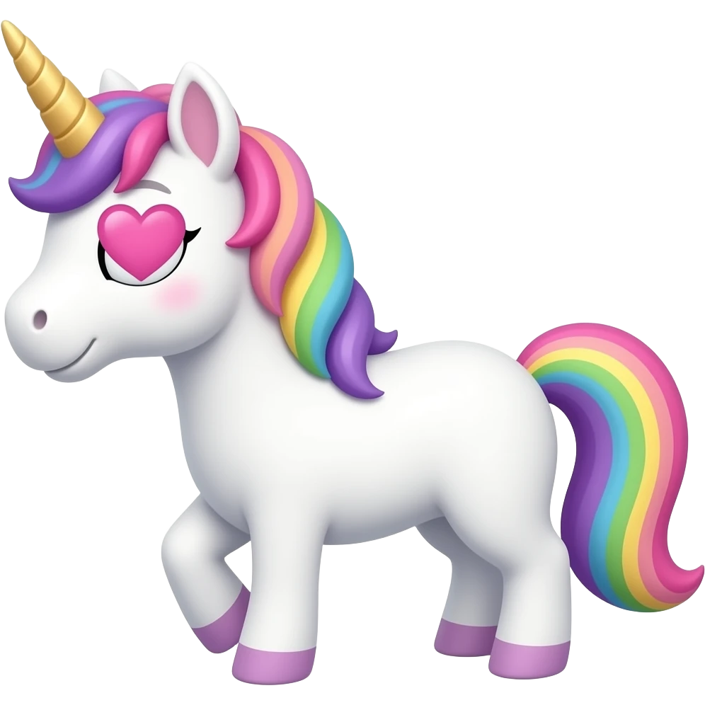 Heart eye unicorn emoji
