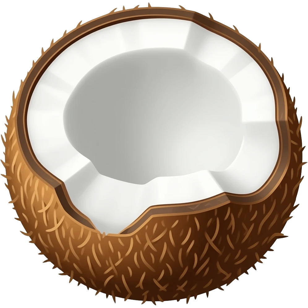 Coconut emoji without a hole emoji