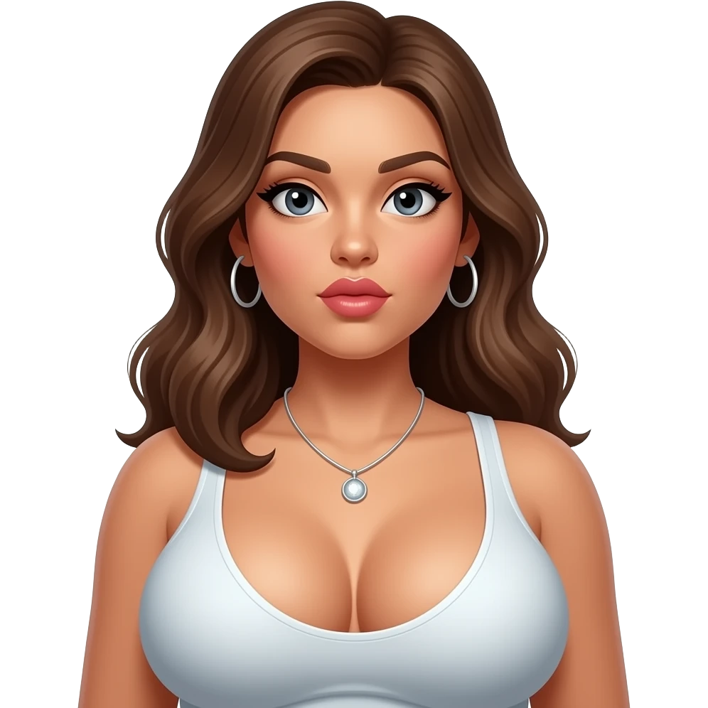 😗 with boobs that does not look relistic emoji