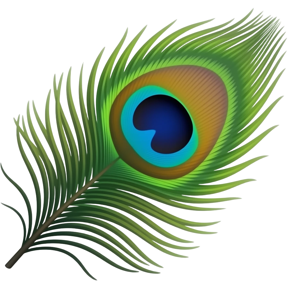 A peacocks feather emoji