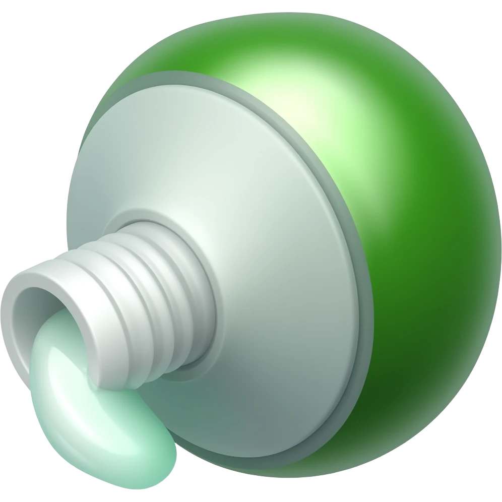 Closeup green tooth paste emoji