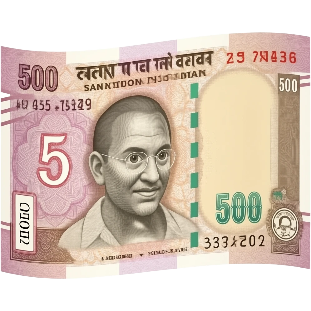500 indian rupees note emoji