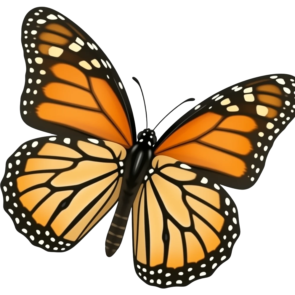 Monarch butterfly emoji