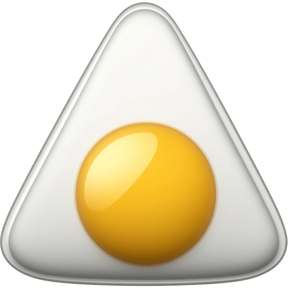 Triangle-shaped egg emoji