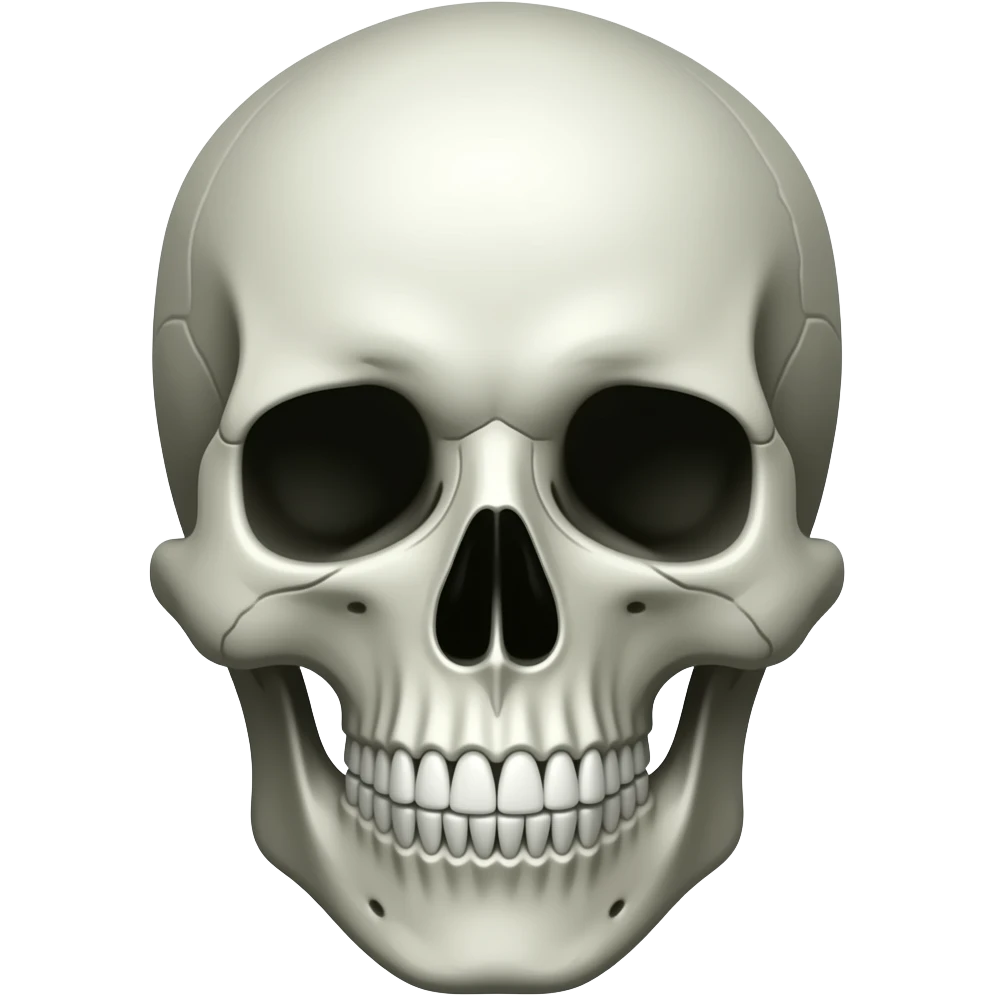 Skull face evil emoji