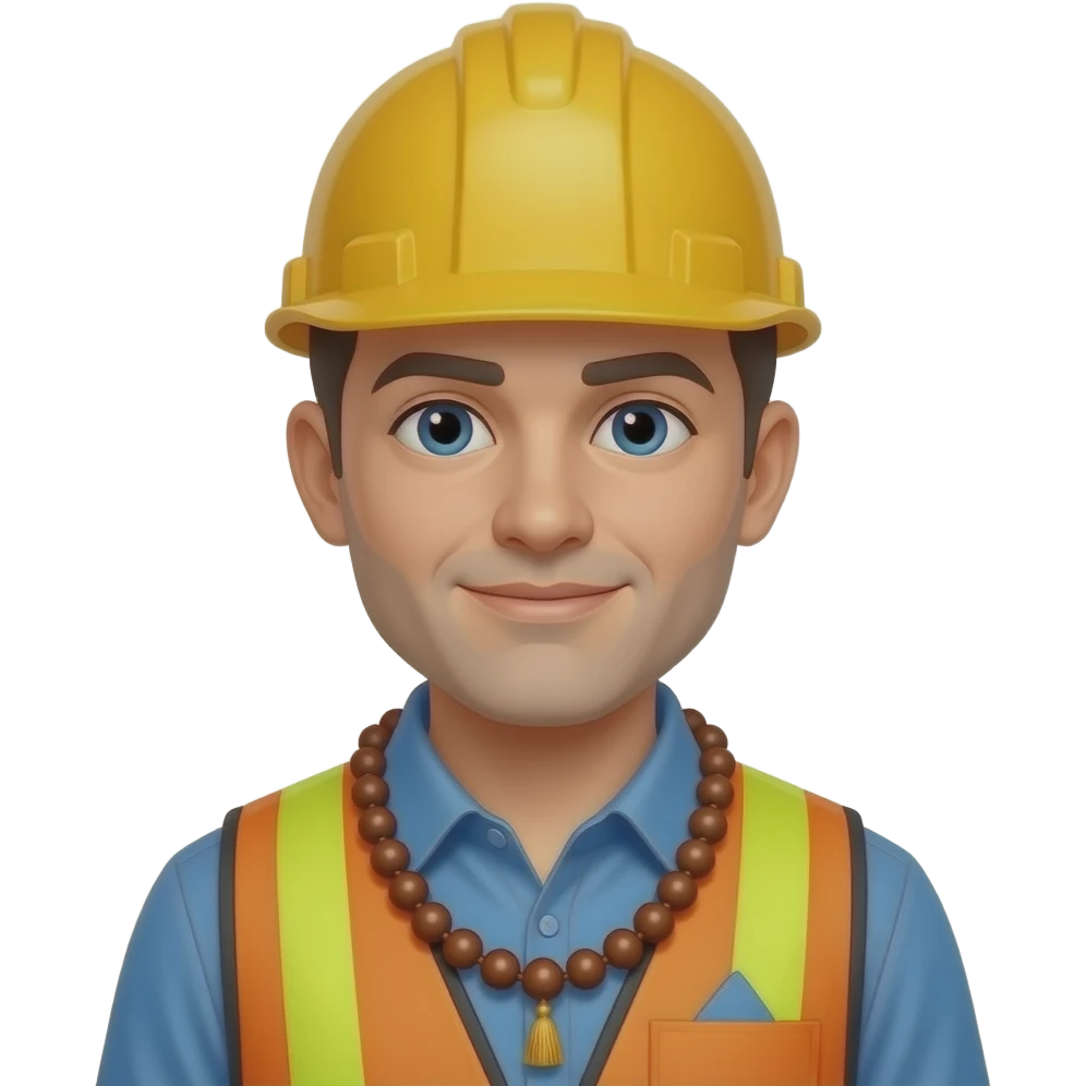 👨🏻‍🏭📿 emoji
