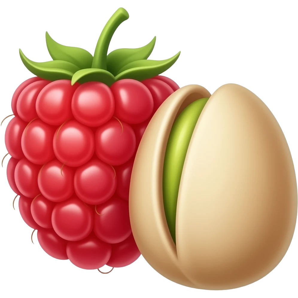 Малина + фисташка emoji