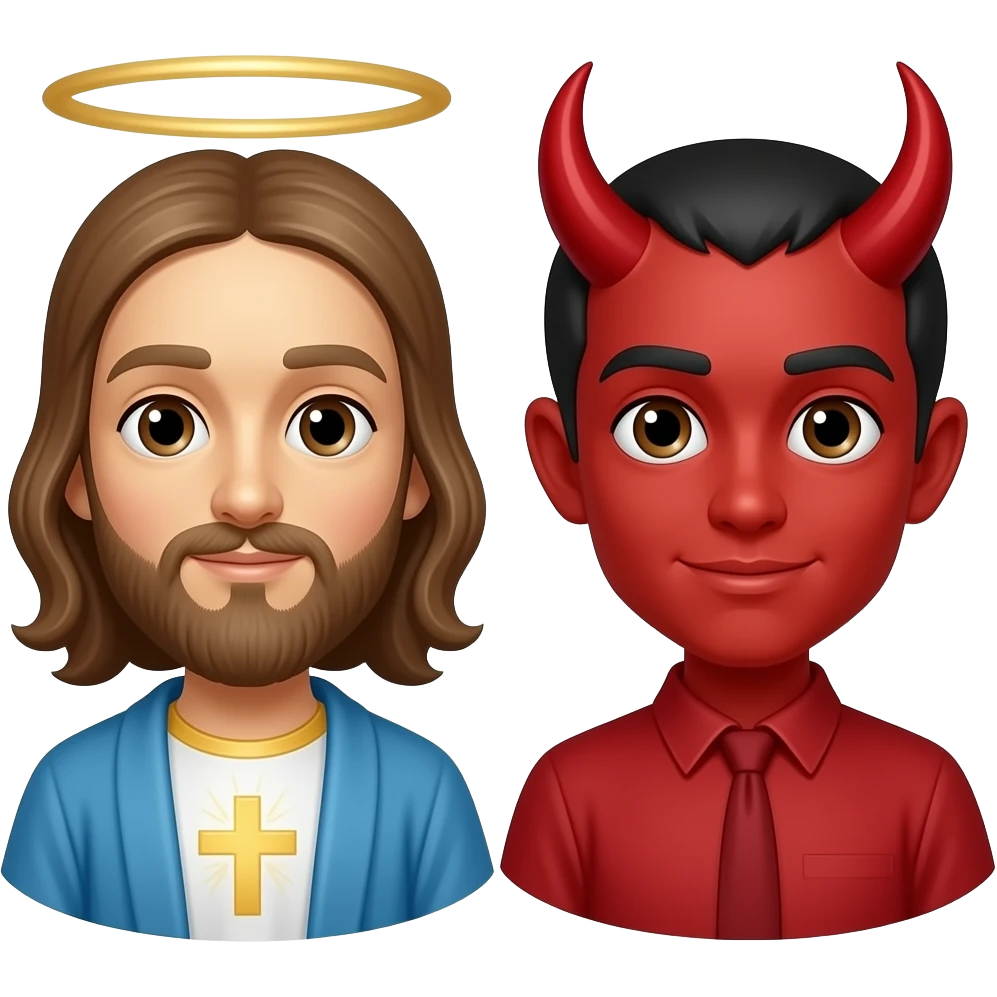 God and devil emoji