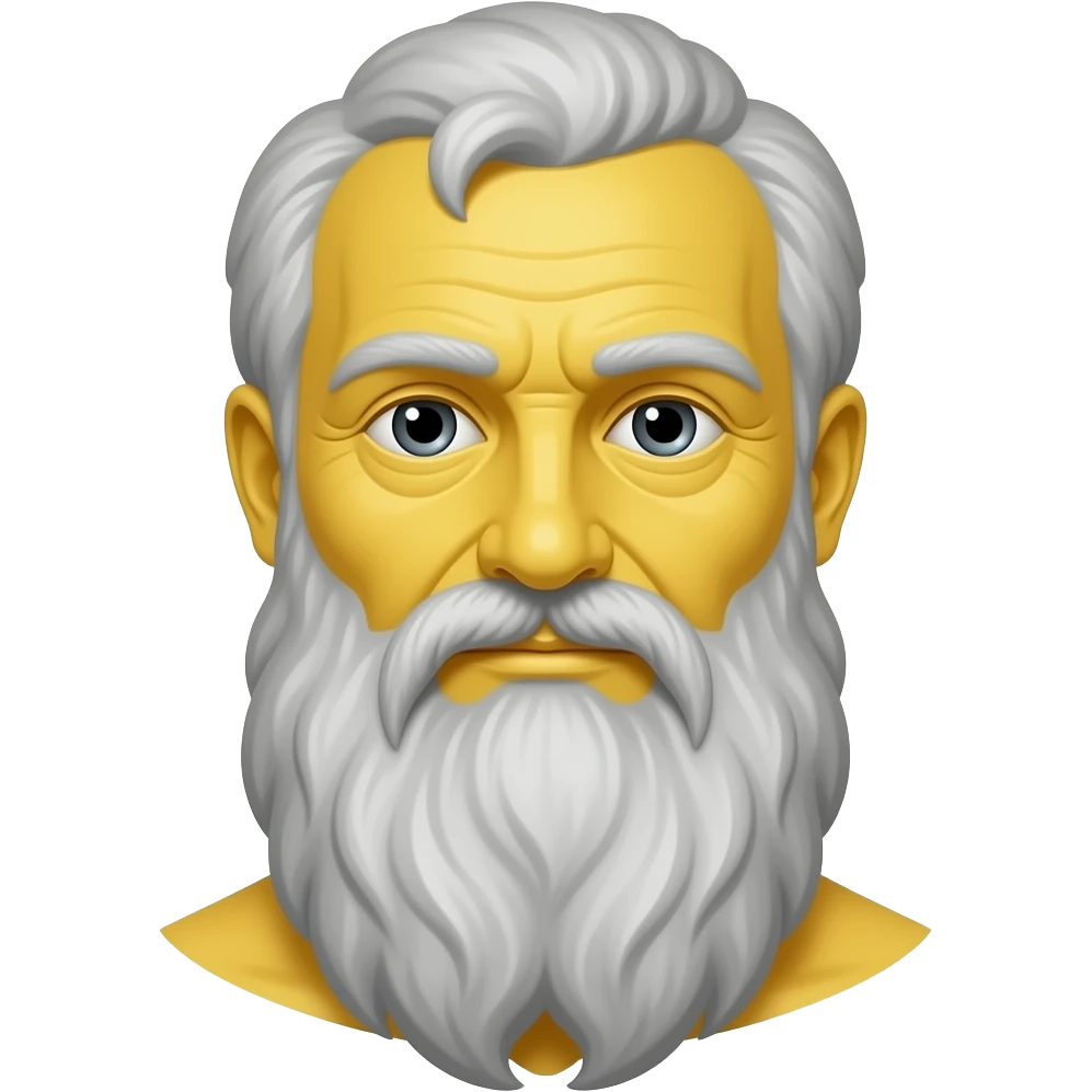 socrates piel amarillas y minimalista tipico de emoji emoji