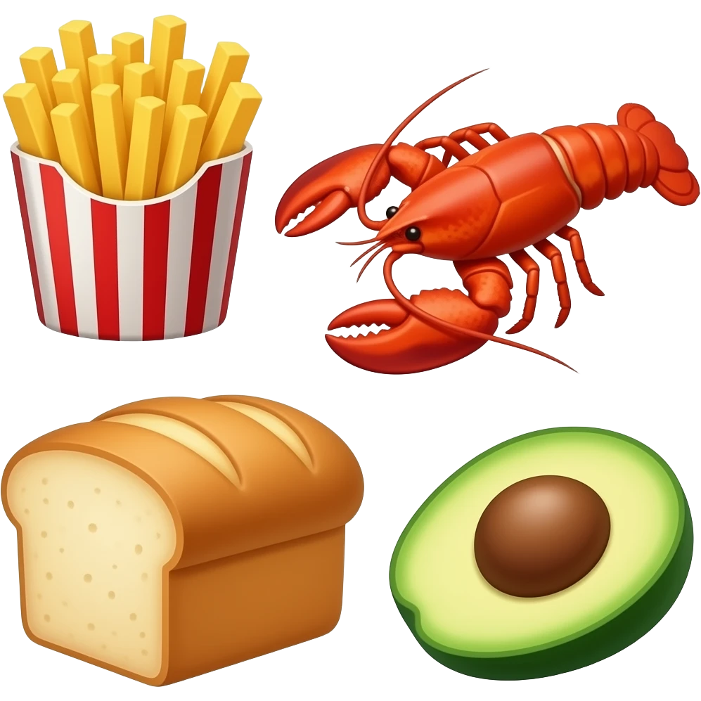 🍟🦞🍞🥑 emoji